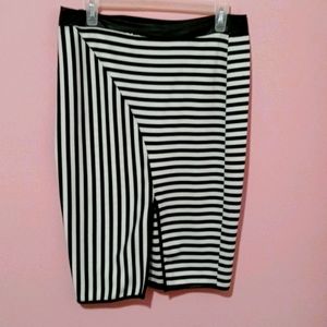 B+W Striped Skirt
